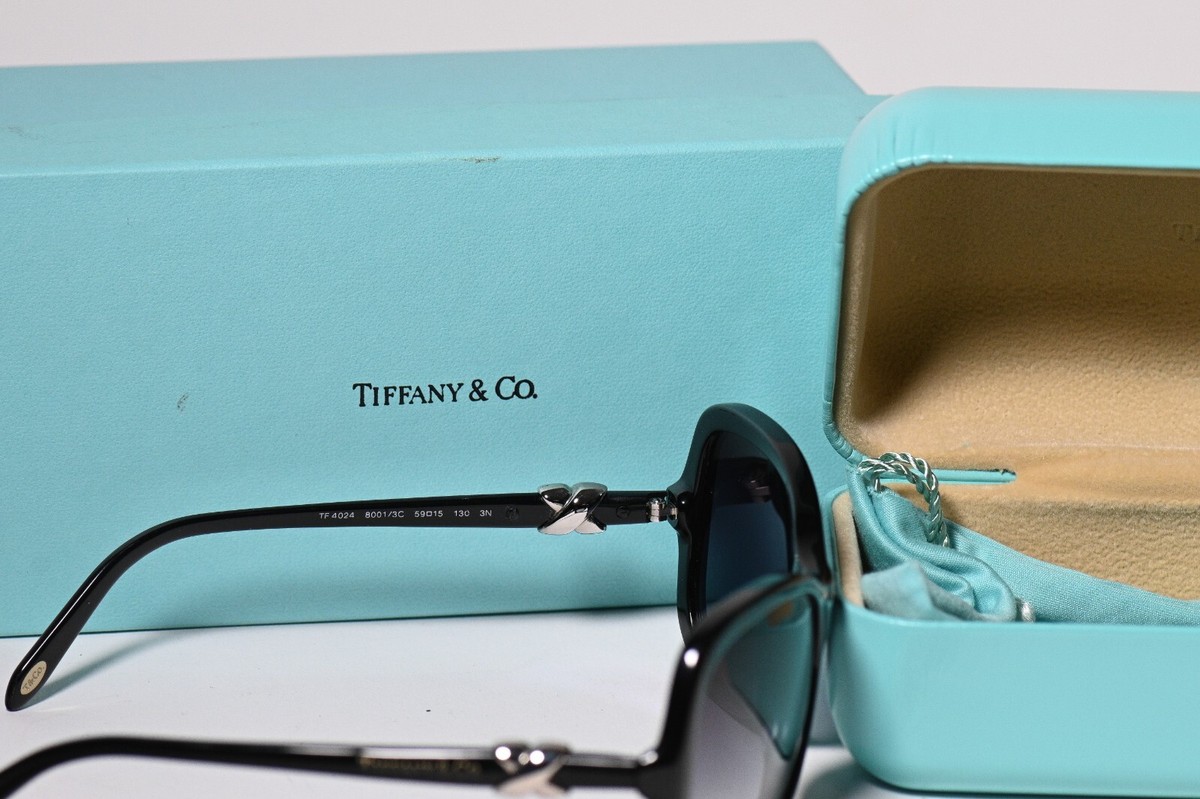 Tiffany & Co. ブラック サングラス　TF4024 Tiffany & Co. TF4024 Black Acetate & Metal Sunglasses with