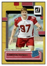 Cameron Thomas RC 2022 Donruss Rated Rookies Press Proof Premium #389 N ID:59877