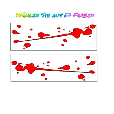 2x Auto Aufkleber set Blut Spritzer Blood Flecken sticker tuning XL splash M2 - Bild 1 von 4