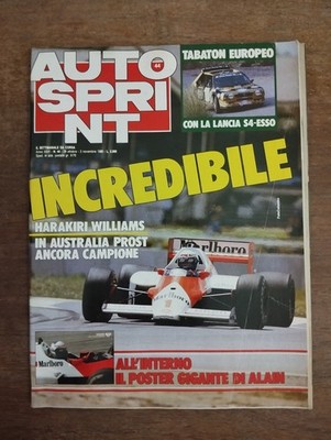 1986 11 03 AUTOSPRINT 03 NOVEMBER 1986 NR. 44 JAHR XXVI MIT POSTER ALAIN