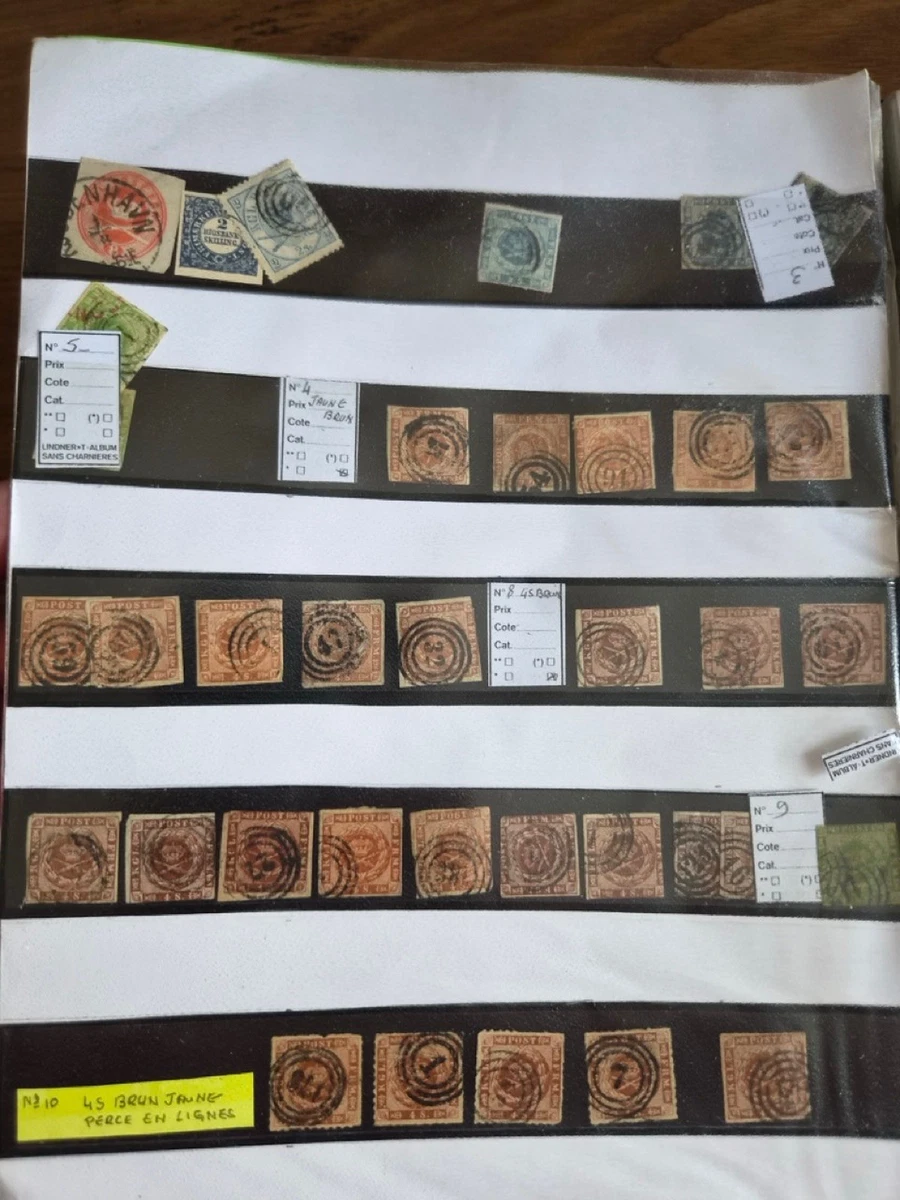 Danemark commémoratifs grands formats 500 timbres différents oblitérés Danemark commémoratifs grands formats 500 timbres différents oblitérés