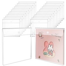 24 PCS 12x12 Scrapbook Paper Storage Top Loading Plastic Clear Box Files