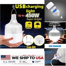 USB Rechargeable LED Camping Lantern Portable Outdoor Tent Light with Hook
