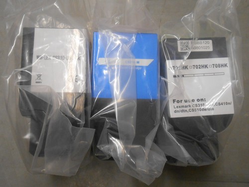 Tonerkassette LEXMARK Laser Drucker CS 310 DN / 2 x schwarz + 1 x magenta leer