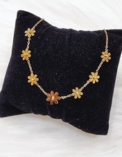 Gold Floral Charm Bracelet