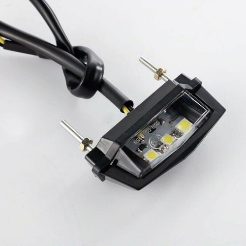 New Parts License Plate Light LED Black Housing Lamp Motorcycle Multi Use - Picture 10 of 12