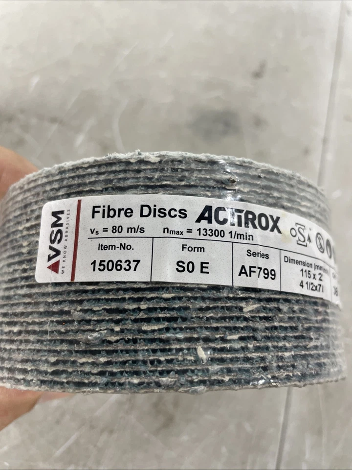 VSM 150637 4-1/2 x 7/8 Resin Fiber Disc 36 Grit Ceramic AF799 Pack Of 25 - Image 3 of 4