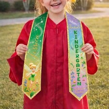 Custom Tinker Bell Princess Class Of 2026 Kindergarten Graduation Stole Sash