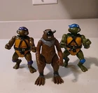 Vintage 1988 TMNT Teenage Mutant Ninja Turtles Playmates Action Figure Lot Of 3