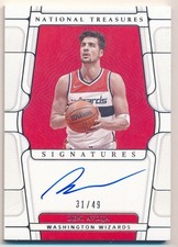 DENI AVDIJA 2021/22 NATIONAL TREASURES SIGNATURES ON CARD AUTOGRAPH SP AUTO #/99