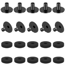 20 PCS Black Cymbal Stand Sleeves Felts Set 10 Pads 10 Plastic Drum Kit Tool