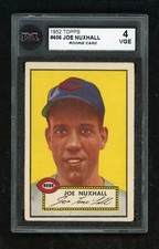 1952 Topps Joe Nuxhall #406 (Rookie Card) KSA 4. rookie card picture