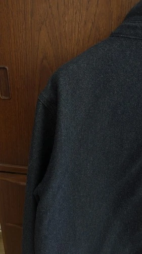 Hand Made In USA Imogene + Willie Wool Chore Jacket Men's SMALL Blue Black  image 10