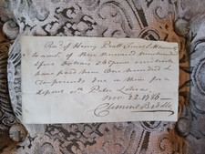 CLEMENT BIDDLE Signed Note 1786 - Washington's Foragemaster - REVOLUTIONARY WAR