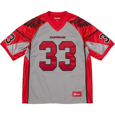 Supreme Wings Football Jersey Red Grey Size L [In Hand]