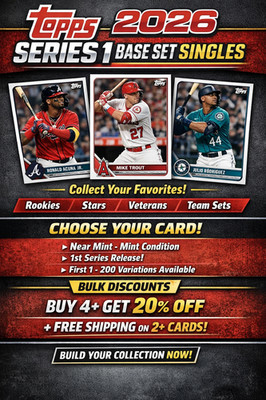 2026 Topps Series 1 Baseball Base Cards MLB   Pick Your Player Complete Your Set
