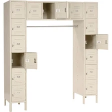 Global Industrial 16 Person Locker 12x18x12 Unassembled Tan