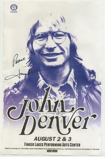 John Denver autographed gig poster 'Rocky Mountain High'