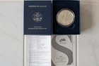 2008-W American Silver Eagle Burnished 1 oz .999 US Mint $1 Coin OGP Box & COA
