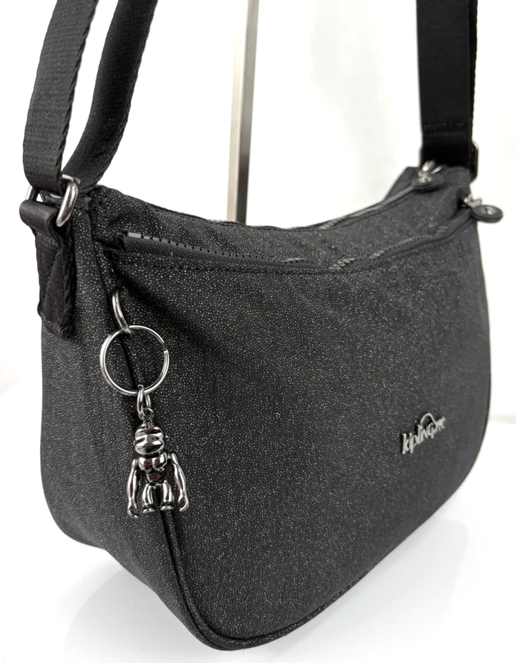 Kipling 'Zaina' Medium Shoulder/Crossbody Bag - Glitter Noir - Excellent Cond. - Image 2 of 4