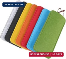 7 Pcs Soft Felt Slip In Eyeglass Cases Portable Travel Glasses Pouch for Men Wom