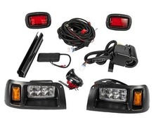 Club Car DS LED Light with Deluxe harness and Upgrade Headlight Power Kits 