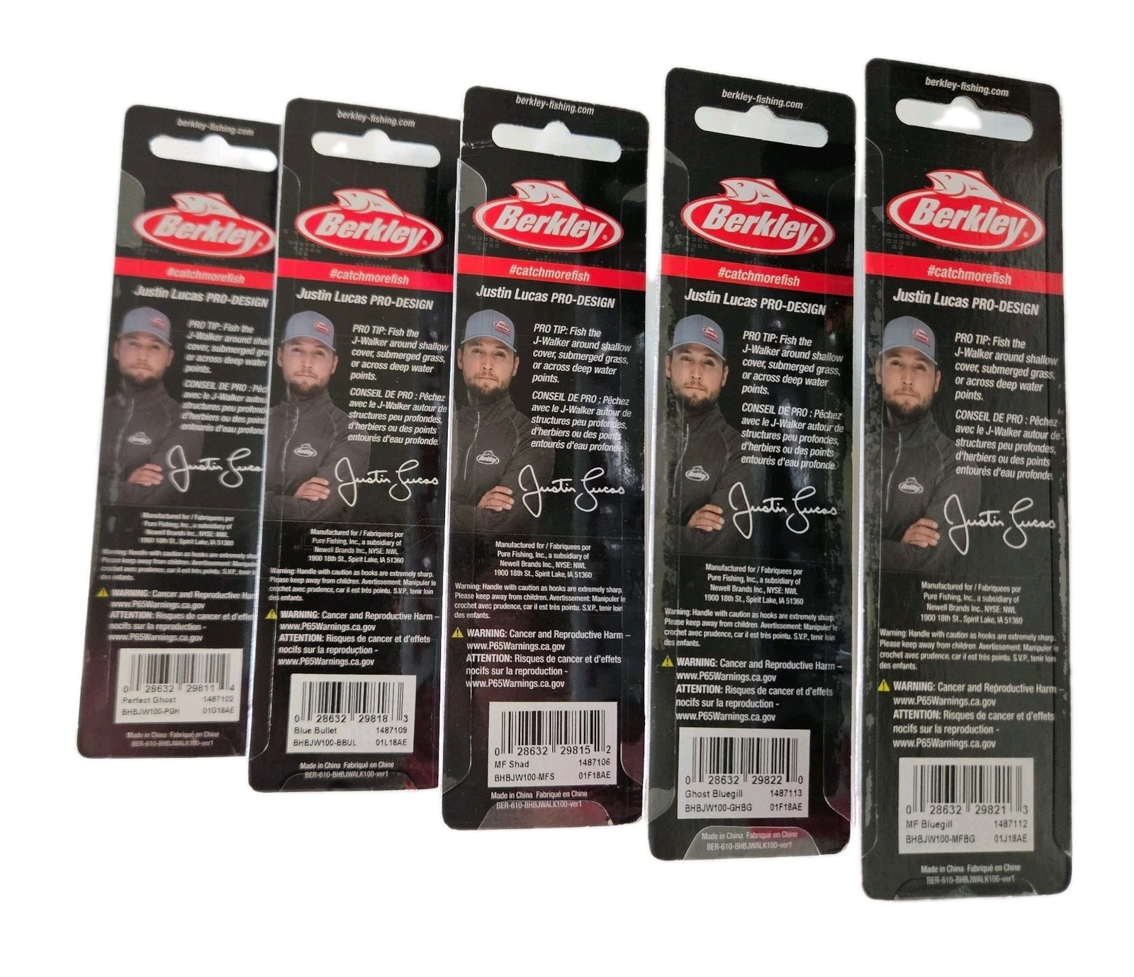 (Set of 5) Berkley J-Walker 100 Topwater Lures 1/2 oz, 4" 5 Colors In Set New - Image 14