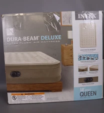 Intex 64427ED Dura-Beam Deluxe Ultra Plush Air Mattress w/ Pump  Queen