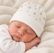 Baby Hat Newborn Beanie Babies Cotton Pink Blue White Boy Girl Warm Winter Gift
