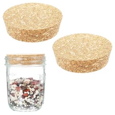 2 PCS Large Cork Stoppers for Jars, Large Cork Lids Tapered Corks Bottle Stop...
