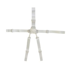 5-Point Children Dining Chair Safety Belt Nylon Webbing POM Buckle White u