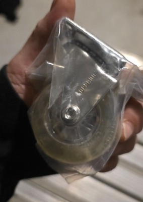  SOPRANO 2.5'' /63.5MM CLEAR RODIZO GEL WHEEL LOCKING SWIVEL CASTERS 