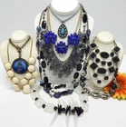 VINTAGE TO NOW FASHION COSTUME JEWELRY NECKLACE LOT ASSORTED TYPES & MATERIALS