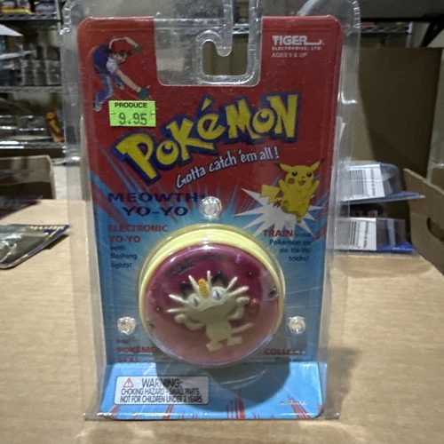 Vintage Pokemon MEOWTH Yo-Yo Electronic Lights & Sounds Tiger 1999 NOS Sealed