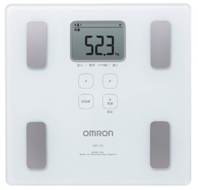 OMRON Body Composition Meter White HBF-214-W Weight Scale Japan NEW 192588