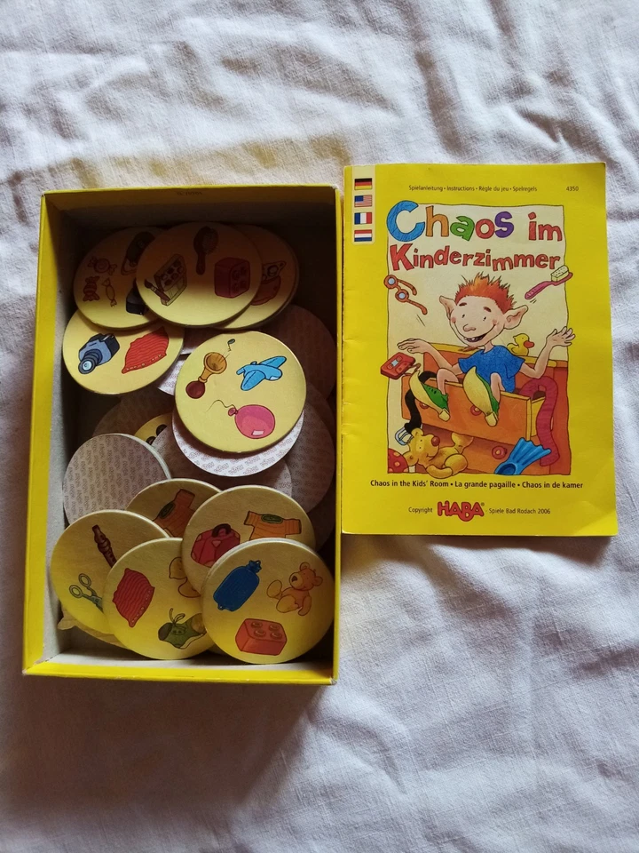 Chaos im Kinderzimmer Kinderspiel HABA vollständig Spiel 4350 2-6 Jahre - Bild 2 von 2