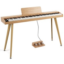 88-Key Digital Piano Semi-Weighted Keyboard with 3 Pedal Unit 80 Demos