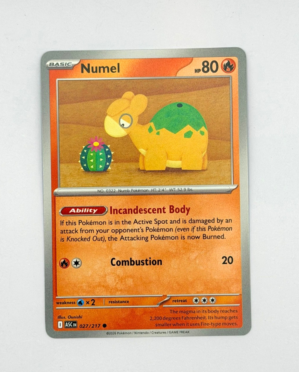 Numel 027/217 Me: Ascended Heroes Regular Near Mint Pokemon