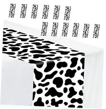 12 PCS Cow Print Table Runner 14 x 108 Plastic 12 pack cow print table runner