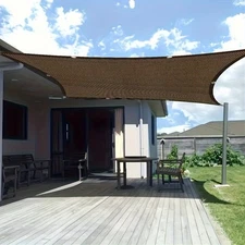 Universal sunshade net with attached ropes, multi-purpose, suitable for gardens,