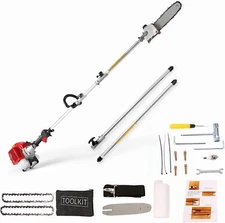 58CC Gas Powered Chain Pole Saw Tree Trimmer Branch Pruning 3.5-HP 2 Stroke Pole