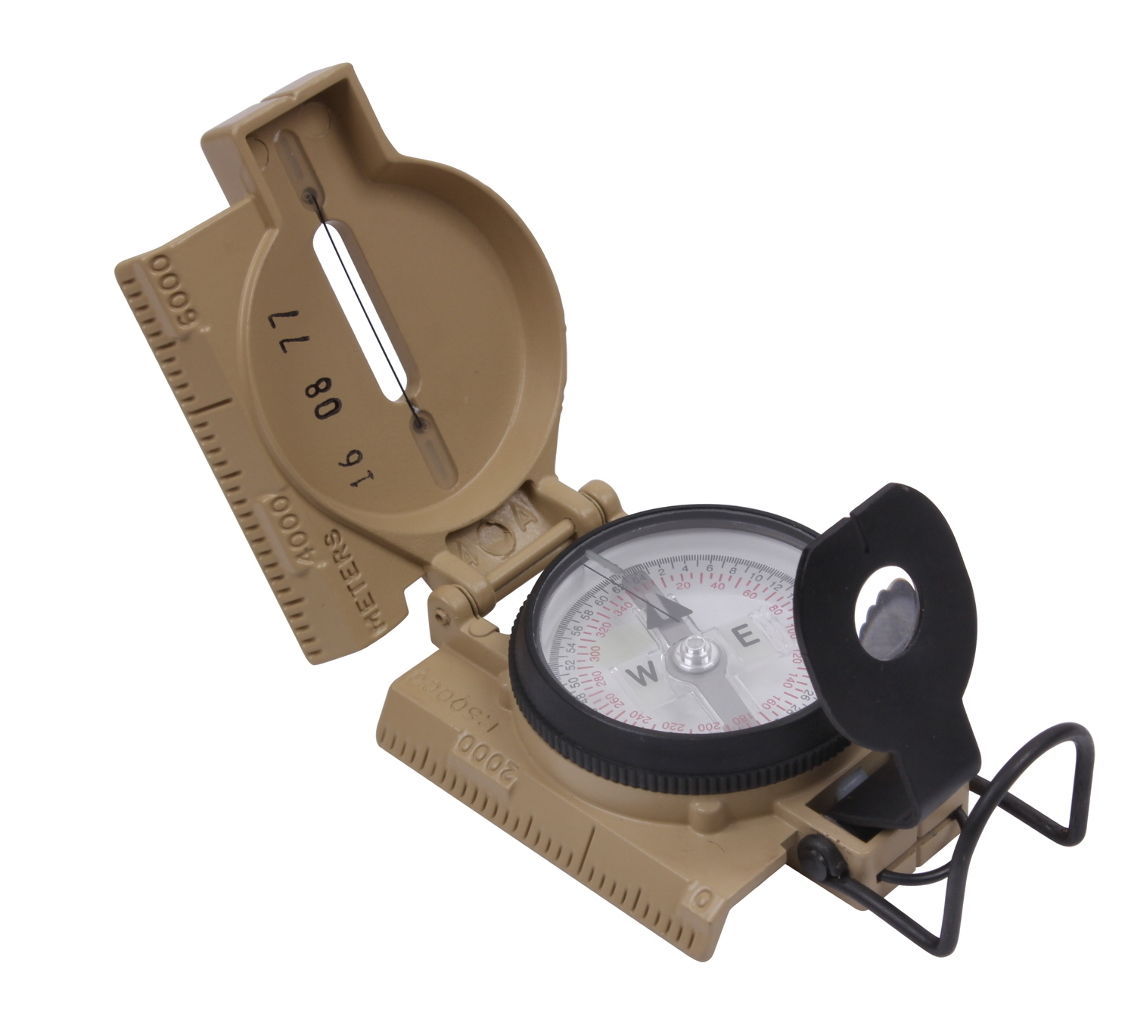 445 Cammenga Military Phosphorescent Lensatic Compass Coyote