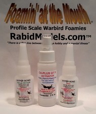 Package Deal- TWO x 1 oz Regular HYPERBOND CA Super Glue  2 oz Spray Activator