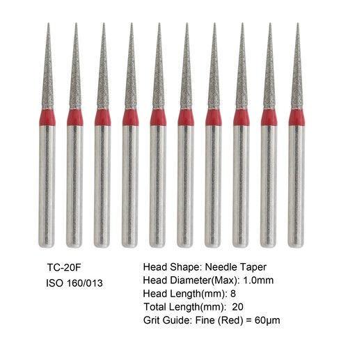 Dental Burs Diamond FG High Speed Round End Taper Ball Football Cylind - Picture 22 of 175