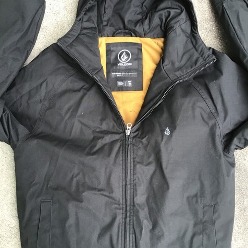 Volcom Jacket Men Small Black Hooded Zip Water Resistant 5000MM Insulated - Picture 6 of 15