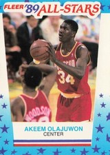 Akeem Olajuwon Fleer 1989 All-Stars Basketball Sticker #2