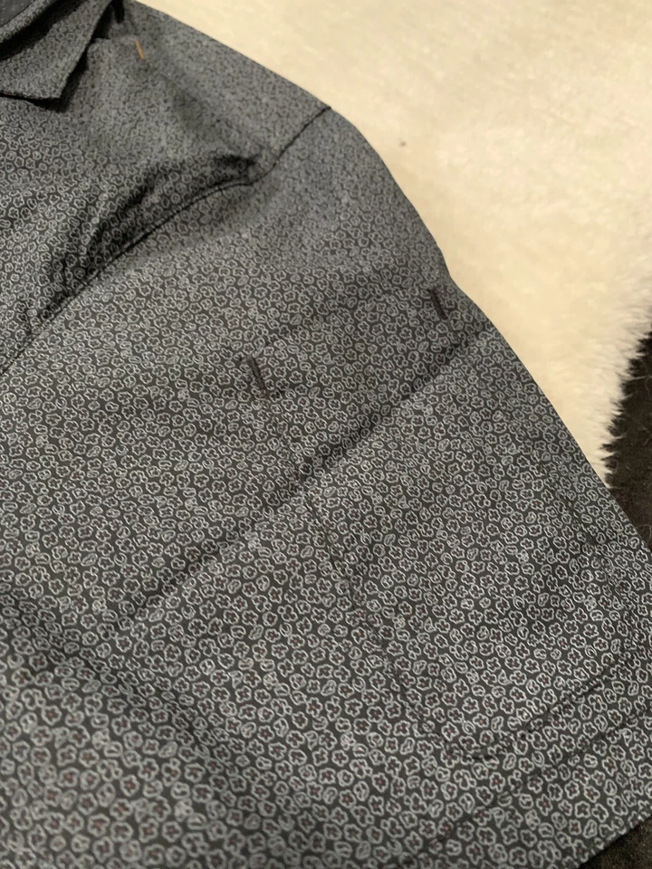 Nueva Camisa Chef Works Negra Manga Corta Geométrica Trabajo Abotonada Talla 3XL Top Foto 4 de 4