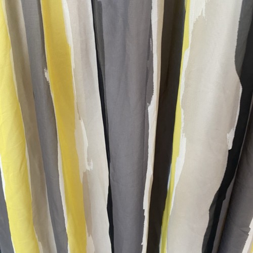 Anne Klein Halter Neck Stripe Chiffon Maxi Dress Sz 10 Yellow Gray White - 第 14/20 張圖片