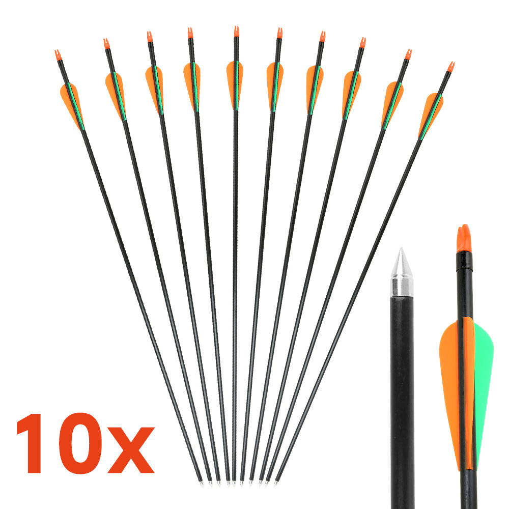 32inch Archery Carbon Arrows Hunting Broadheads Compound Bow Arrows eBay