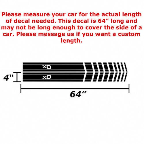 2X Multi Color Graphics Strip Auto Racing Vinyl Decal Sticker for Scion xD Car - Image 3 of 4